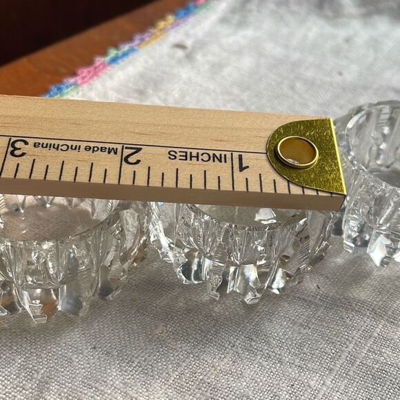 Lot of 3 cut glass open salt bowls. Victorian ornate - Picture 8 of 8